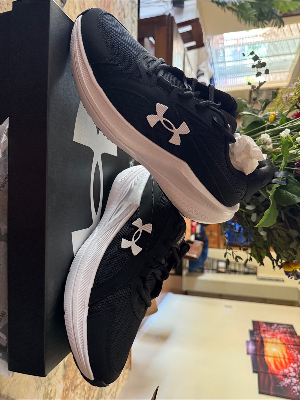 Under Armour Black & White Men's Athletic Sneakers